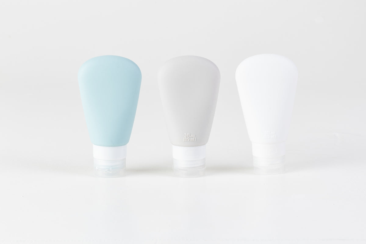 Kit Frascos de Silicone Para Viagem