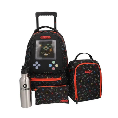 Kit Conjunto 4 Pcs Mochila Carrinho